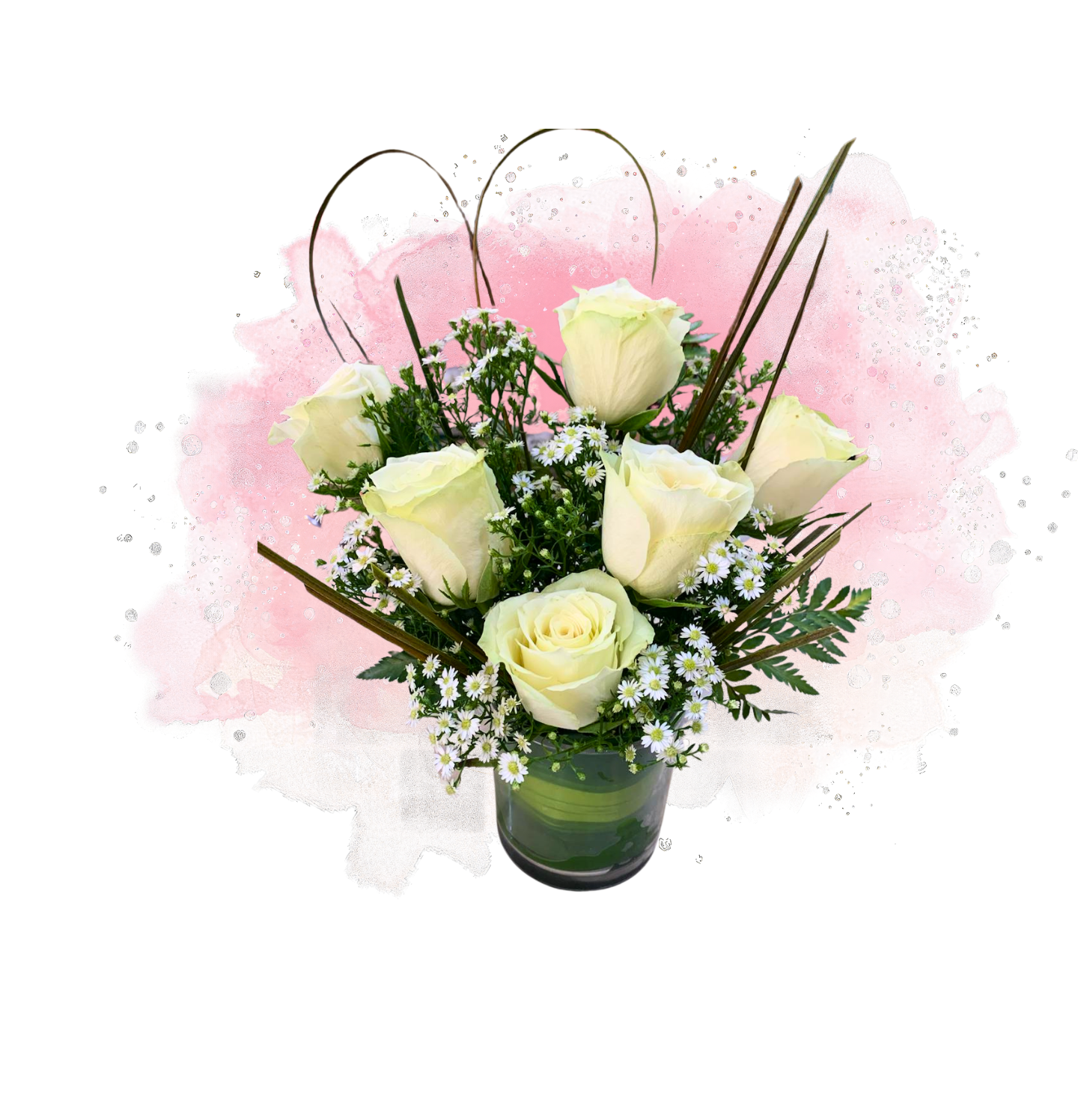 Eizu White Rose Vase